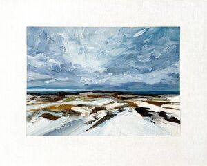 8x10 Maine Original Oil Landscape Painting Cadillac Mountain Winter Art Signed